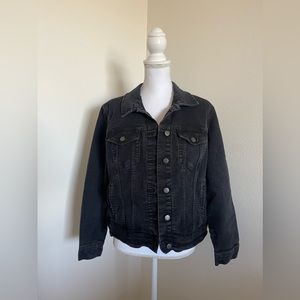 Old Navy Black Wash Button Up Denim Jacket